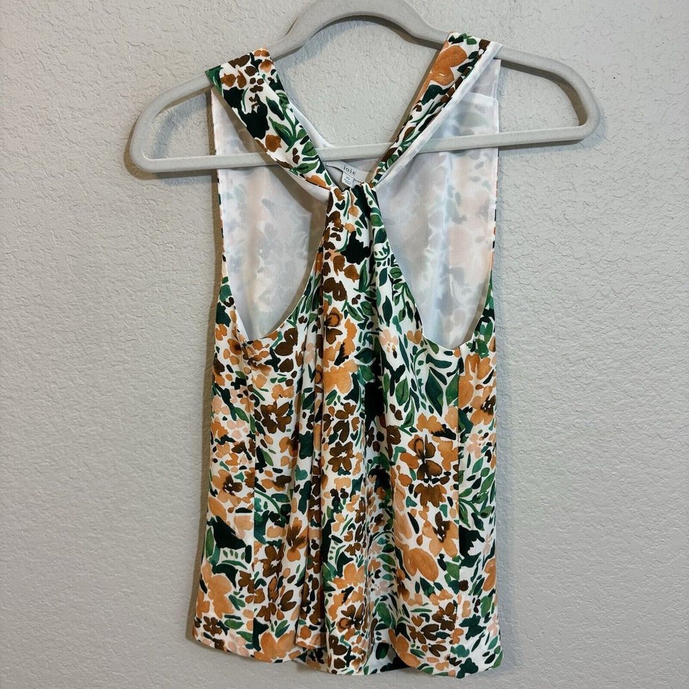 JOIE 100% Silk Malta Twist Neck Sleeveless Floral Print Summer Top Size XS